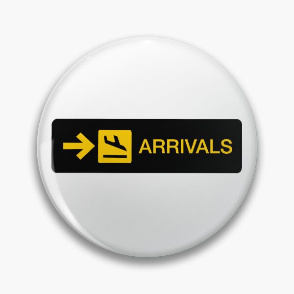 Item preview, Arrival Sign Sticker | Postcards from Abroad Collection  designed and sold by BellaDesignCo.