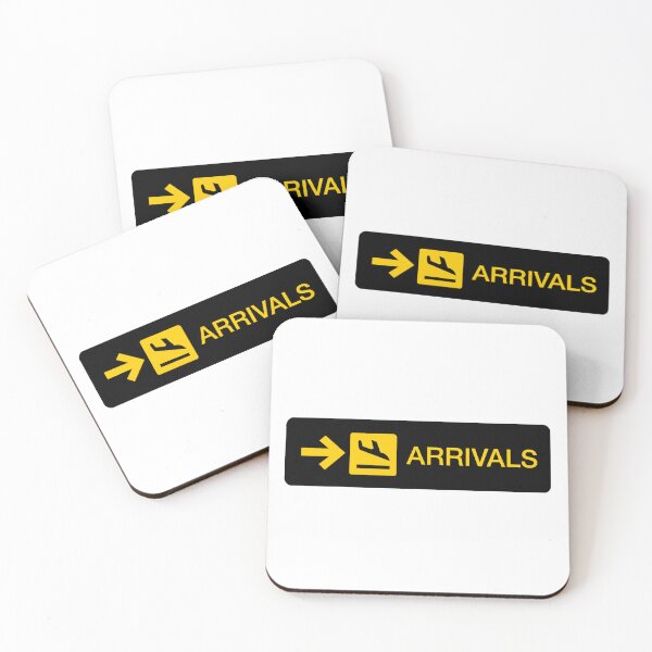 Item preview, Arrival Sign Sticker | Postcards from Abroad Collection  designed and sold by BellaDesignCo.