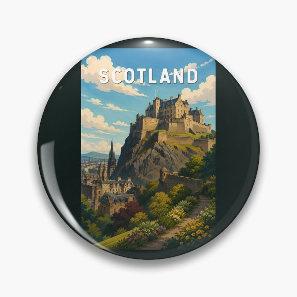 Item preview, Scotland United Kingdom Illustration Travel Art Vintage designed and sold by KrisSidDesigns.