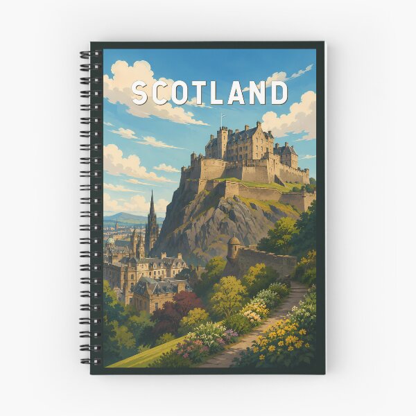 Item preview, Scotland United Kingdom Illustration Travel Art Vintage designed and sold by KrisSidDesigns.