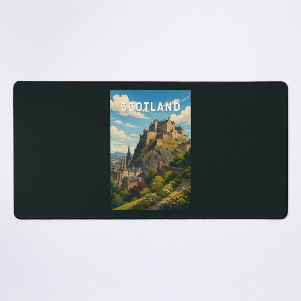Item preview, Scotland United Kingdom Illustration Travel Art Vintage designed and sold by KrisSidDesigns.