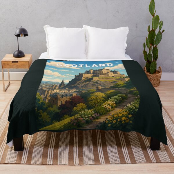 Item preview, Scotland United Kingdom Illustration Travel Art Vintage designed and sold by KrisSidDesigns.