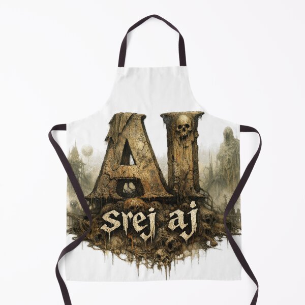 Item preview, Gothic AI Dark Horror Skull Decayed Letters Macabre Art Tee designed and sold by dkl4u.