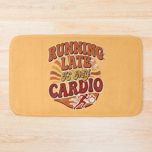 Item preview, Running Late Is My Cardio Funny Introvert Quote Vintage Retro Design for Busy Students Office Workers Lazy Humor Gift designed and sold by Im-Ara.