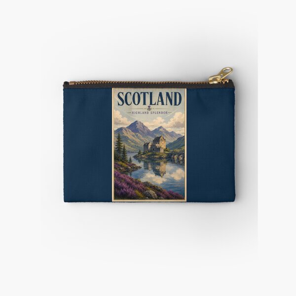 Item preview, Scotland Scottish Highland Illustration Travel Art Vintage designed and sold by KrisSidDesigns.