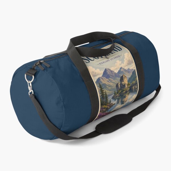 Item preview, Scotland Scottish Highland Illustration Travel Art Vintage designed and sold by KrisSidDesigns.