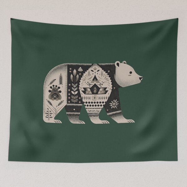 Item preview, Slavic Bear Pattern - Folk Series designed and sold by Mission Ready.