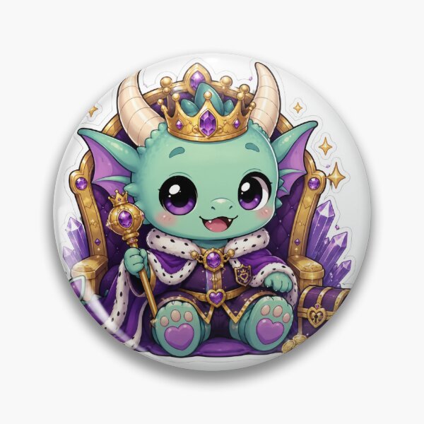 Item preview, Cute Dragon King Fantasy Sticker designed and sold by PixelMood Stickers.
