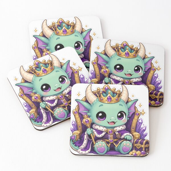 Item preview, Cute Dragon King Fantasy Sticker designed and sold by PixelMood Stickers.
