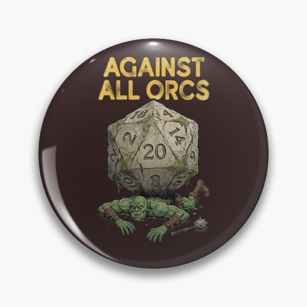 Item preview, Against All Orcs - Critical Hit D20 Dice Tabletop RPG designed and sold by ModoSolo.