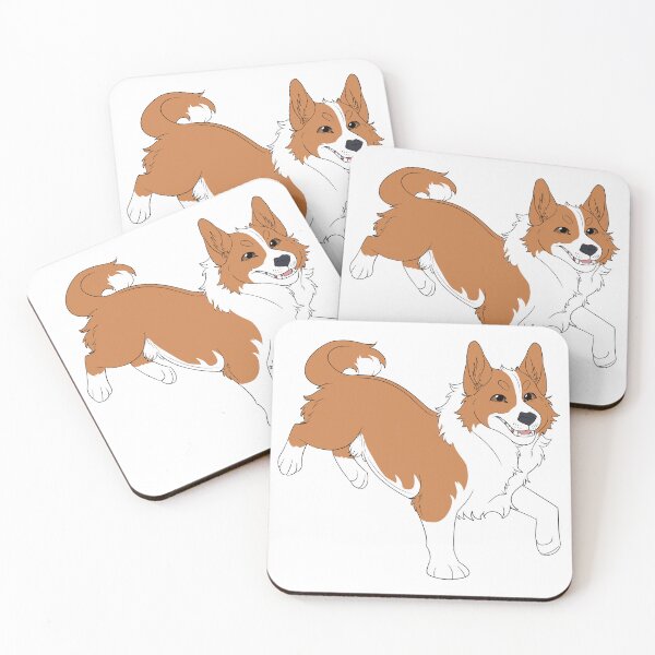 Item preview, Happy Corgi (Red and White) designed and sold by CosmicFatality.