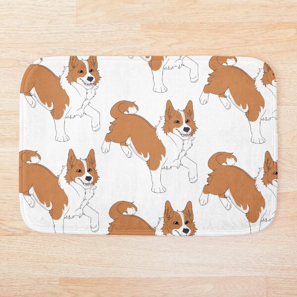 Item preview, Happy Corgi (Red and White) designed and sold by CosmicFatality.