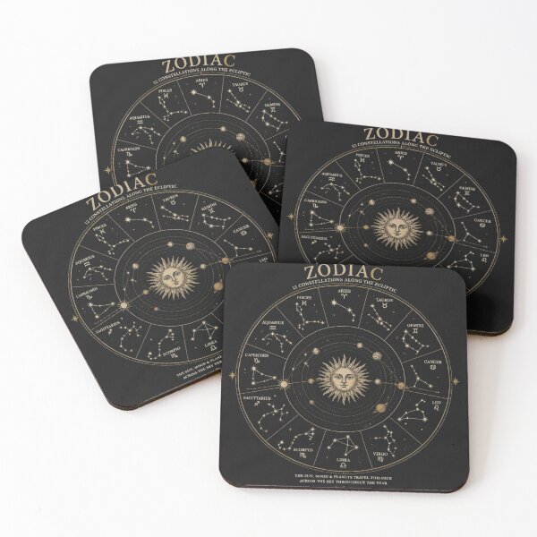 Item preview, Zodiac Star Map  Ecliptic Constellation Illustration designed and sold by Baby Adee Collective.