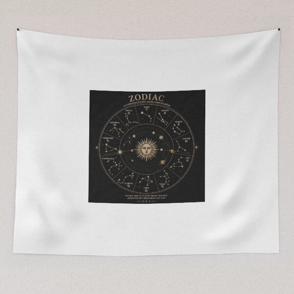 Item preview, Zodiac Star Map  Ecliptic Constellation Illustration designed and sold by Baby Adee Collective.
