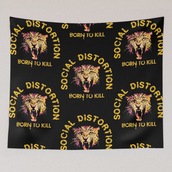 Item preview, Social Distortion Born To Kill Vintage Tiger Punk Rock Design designed and sold by phoebelevine.