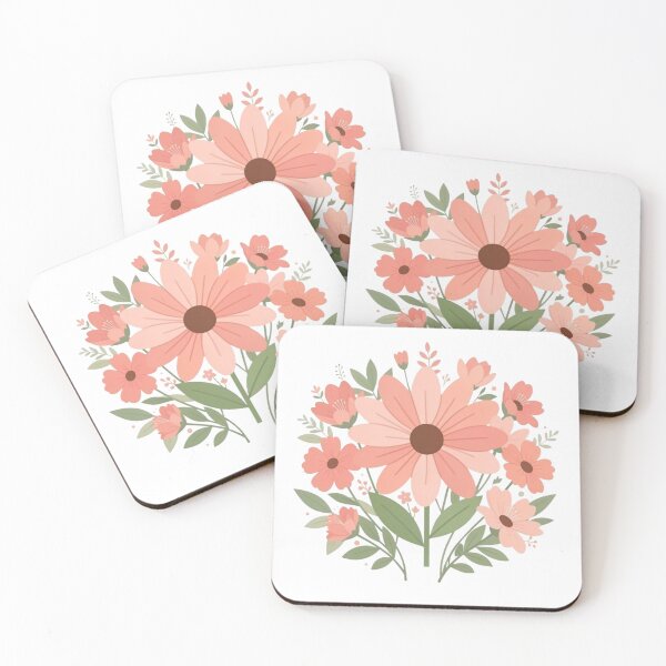 Item preview,  Aesthetic Pink Retro Flowers Illustration  designed and sold by LunaVales.