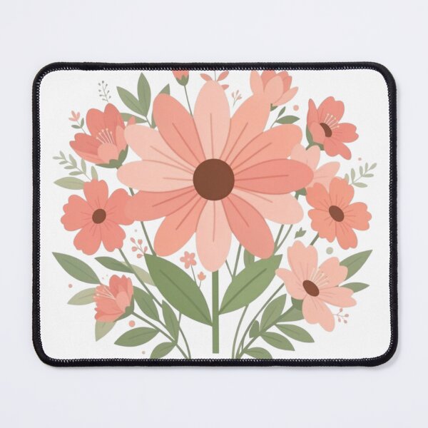 Item preview, Aesthetic Pink Retro Flowers Illustration designed and sold by LunaVales.
