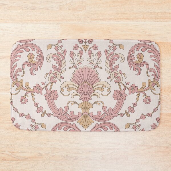 Item preview, Delicate Rococo Floral Pattern | Soft Pink Gold Ornate Seamless Repeat designed and sold by Midnight Veil Designs.