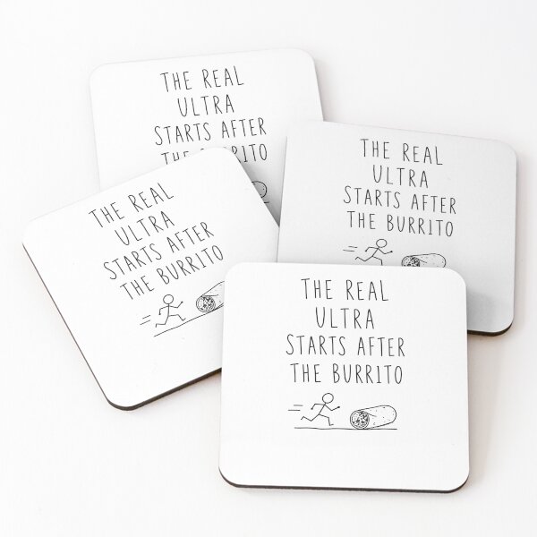 Item preview, The Real Ultra Starts After the Burrito | Ultrarunning Humor  designed and sold by Earn Your View Trail Company.