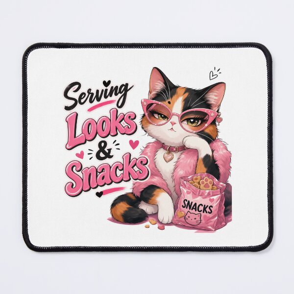 Item preview, Serving Looks and Snacks Sassy Cat Kawaii Sticker designed and sold by Ashley critters.