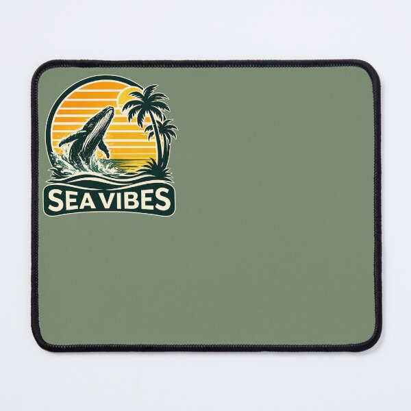 Item preview, Sea Vibes - Jumping Humpback Whale Retro Emblem designed and sold by SilentPowerArt.