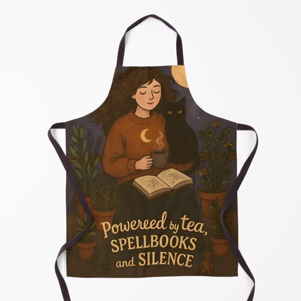 Item preview, Powered by Tea, Spellbooks and silence - Autumn designed and sold by Mission Ready.