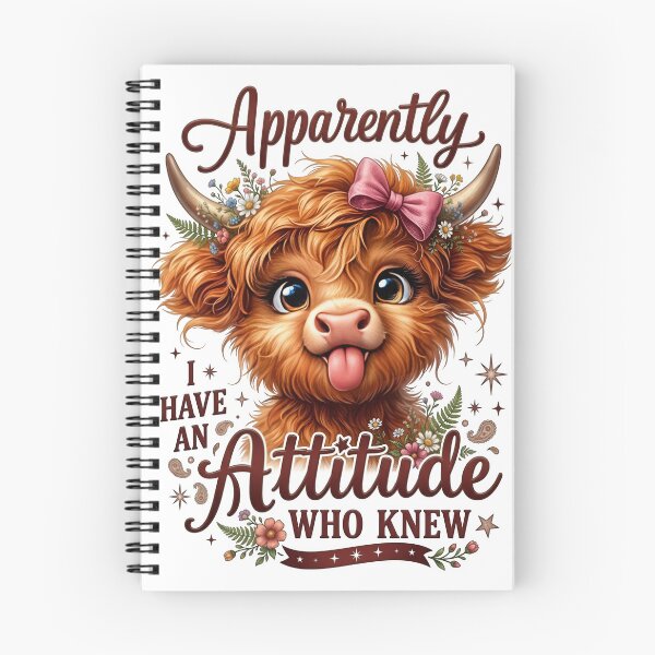 Item preview, Apparently I Have An Attitude Highland Cow designed and sold by Sovereign Supply Co..