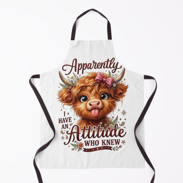 Item preview, Apparently I Have An Attitude Highland Cow designed and sold by Sovereign Supply Co..
