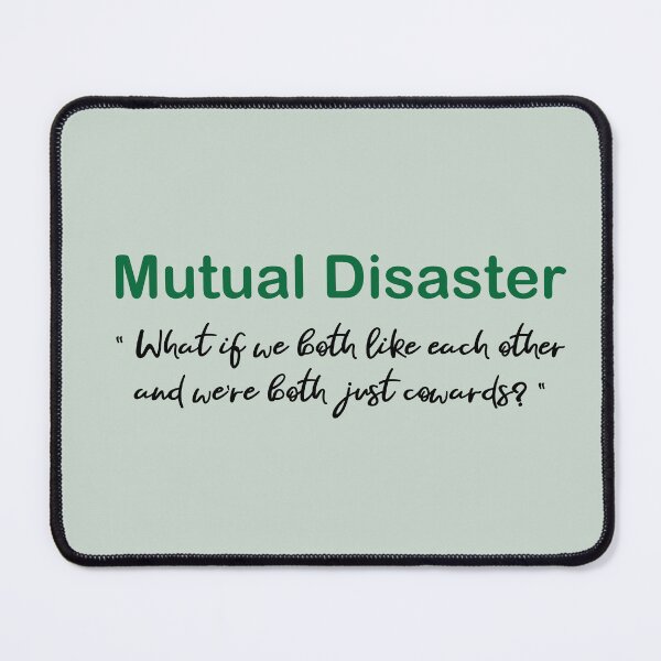 Item preview, Mutual Disaster Funny Introvert Dating Quote | Shy Crush Relationship Meme designed and sold by LifeParody.