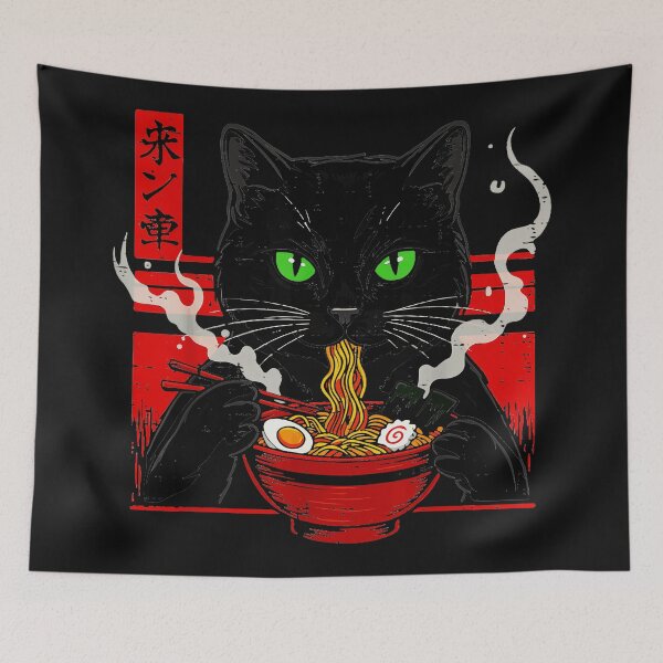 Item preview, Ramen Black Cat Japanese Food Lover designed and sold by AmaXONIC.