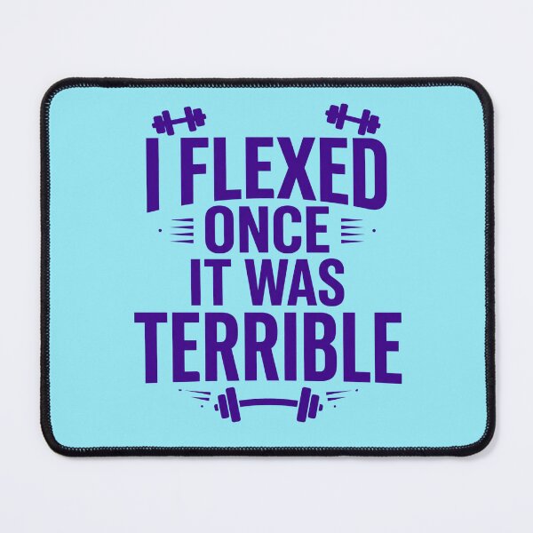 Item preview, I Flexed Once It Was Terrible Funny Gym Meme Quote Minimal Streetwear Fitness Humor Design designed and sold by Im-Ara.