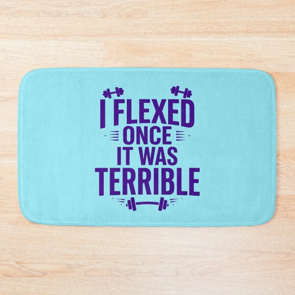 Item preview, I Flexed Once It Was Terrible Funny Gym Meme Quote Minimal Streetwear Fitness Humor Design designed and sold by Im-Ara.