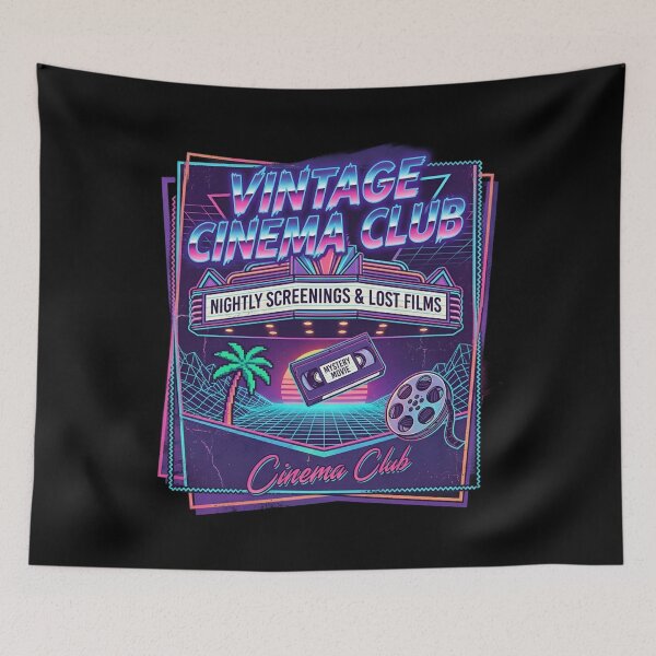 Item preview, Vintage Cinema Club - Retro Movie Night Vaporwave designed and sold by SidTastic .