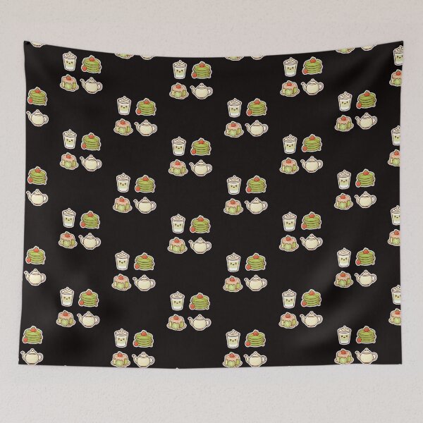 Item preview,  Cute Kawaii Matcha Green Tea Dessert Pack Aesthetic Sticker designed and sold by Octupussy.