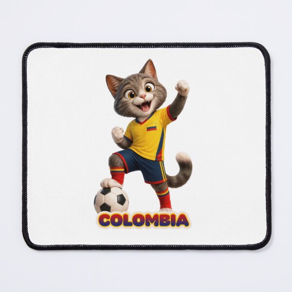 Item preview, Sticker - Decal - Colombia Soccer Cat Pride designed and sold by ForeverPrintsOK.