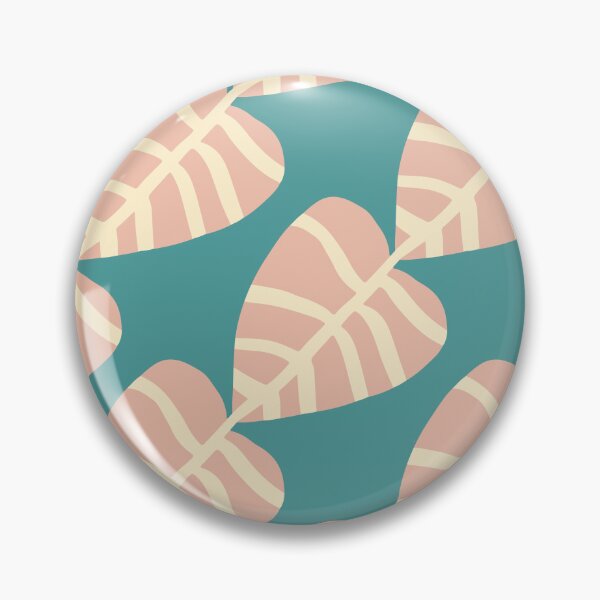 Item preview, Minimalist Boho Tropical Leaves Pattern in Dusty Pink and Teal designed and sold by AMS.