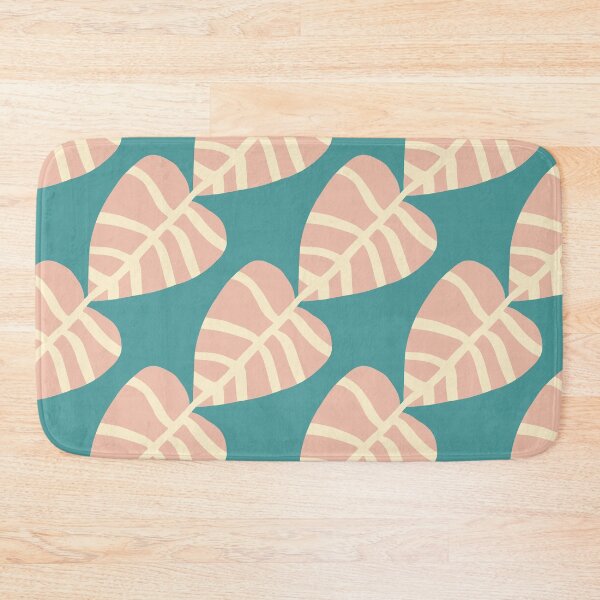 Item preview, Minimalist Boho Tropical Leaves Pattern in Dusty Pink and Teal designed and sold by AMS.