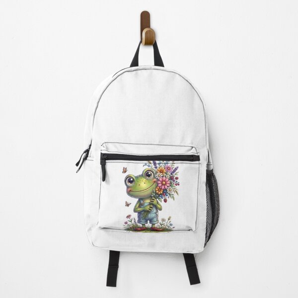 Item preview, Cute Frog Holding Wildflower Bouquet designed and sold by Sovereign Supply Co..
