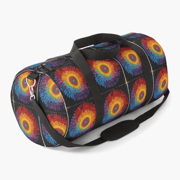 Item preview, Psychedelic Rainbow Floral Mandala Optical Illusion Art designed and sold by Resolution Retro.