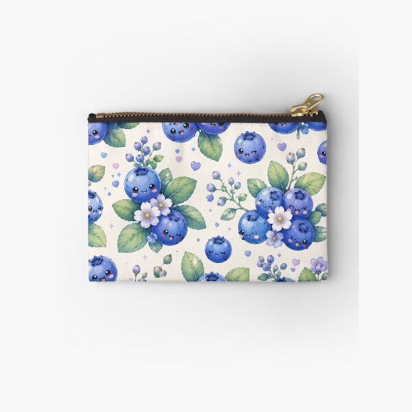 Item preview, Kawaii Blueberry Cottage Garden Pattern | Cottagecore Berry Floral Seamless Design designed and sold by Aramdesing.