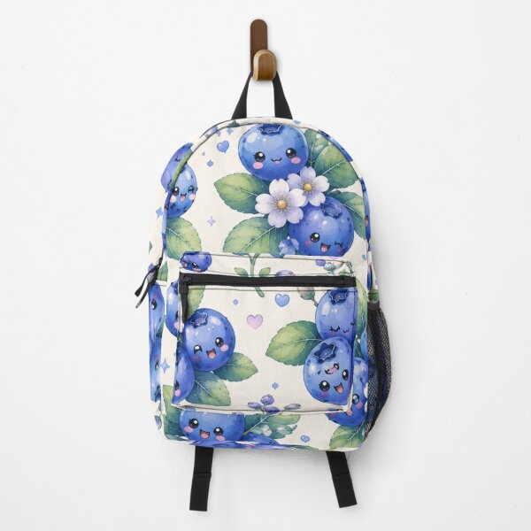 Item preview, Kawaii Blueberry Cottage Garden Pattern | Cottagecore Berry Floral Seamless Design designed and sold by Aramdesing.