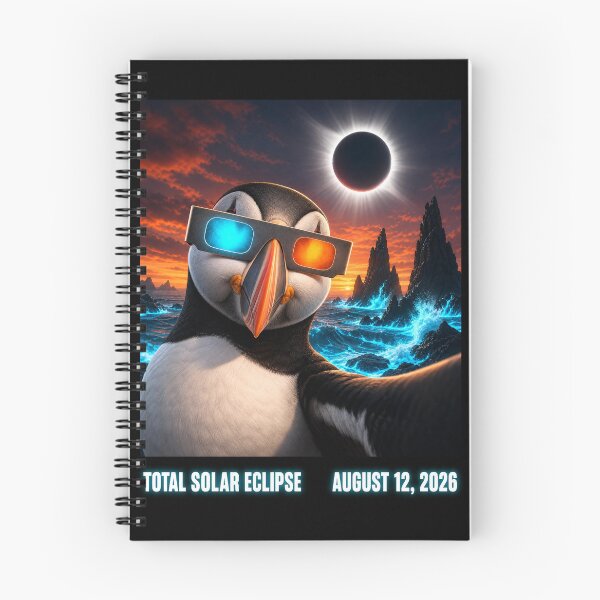 Item preview, Iceland Total Solar Eclipse 2026 August 12 Puffin Selfie designed and sold by clothesy7.
