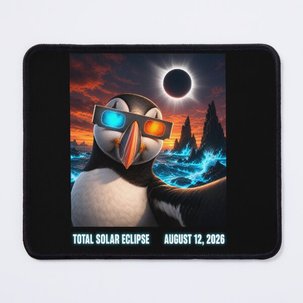 Item preview, Iceland Total Solar Eclipse 2026 August 12 Puffin Selfie designed and sold by clothesy7.