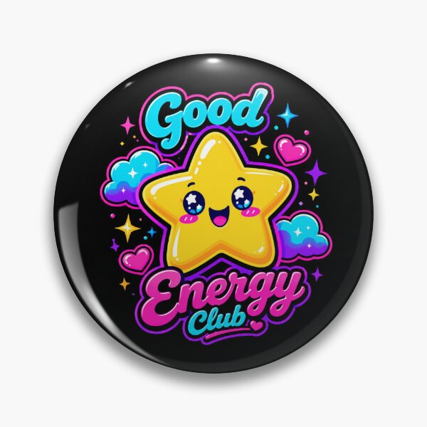Item preview, Good Energy Club Kawaii Star T-Shirt & Sticker – Neon Positive Vibes Gift for Kawaii Fans, Gamers & Self-Care Lovers designed and sold by GemBob Creations.