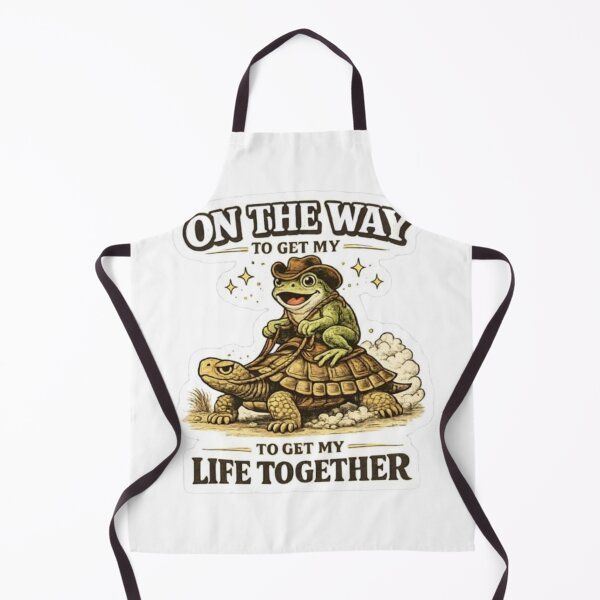Item preview, On The Way To Get My Life Together Frog on Turtol Design Sticker ! On The Way To Get My Life Together Frog Sticker — Cute Motivational Planner Vinyl Sticker designed and sold by Ulikedigital14.