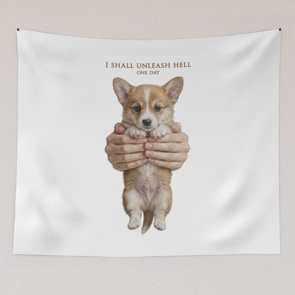 Item preview, I Shall Unleash Hell Corgi Puppy - Funny Gladiator Dog designed and sold by Contrast-Factory.