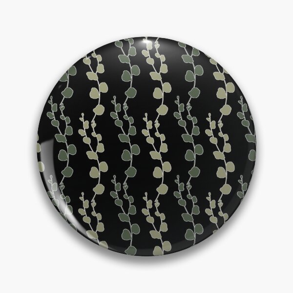 Item preview, Minimalist Sage Green Eucalyptus Vines Pattern on Black designed and sold by AMS.