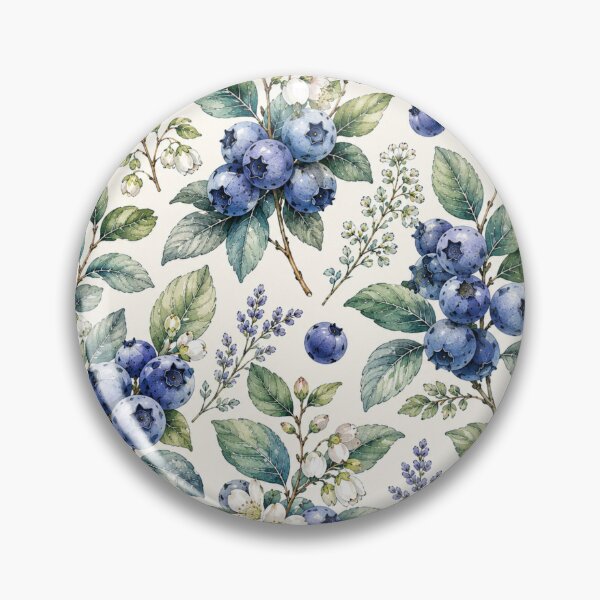 Item preview, Blueberry Cottage Garden Pattern | Cottagecore Berry Floral Seamless Design designed and sold by Aramdesing.