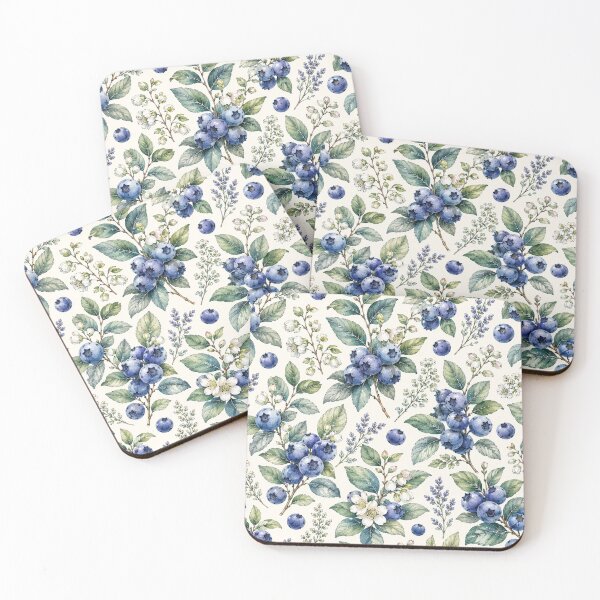 Item preview, Blueberry Cottage Garden Pattern | Cottagecore Berry Floral Seamless Design designed and sold by Aramdesing.