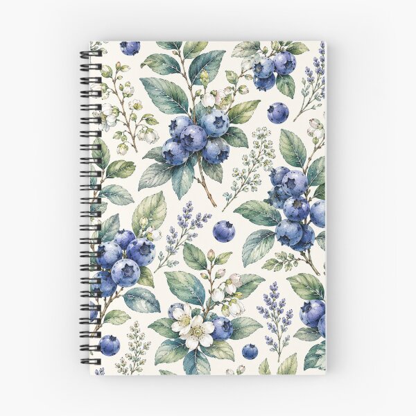 Item preview, Blueberry Cottage Garden Pattern | Cottagecore Berry Floral Seamless Design designed and sold by Aramdesing.